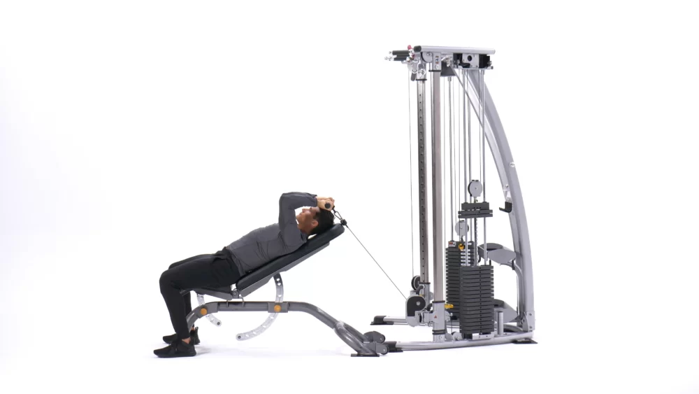 Incline Cable Tricep Extension (Rope Extension)