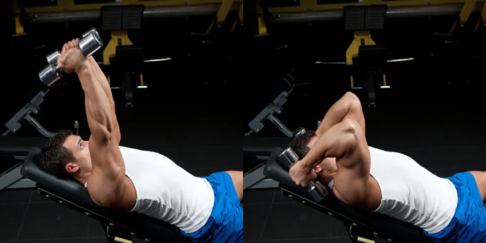 Incline Dumbbell Tricep Extension