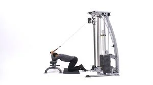 Kneeling Overhead Tricep Extension (Over Flat Bench)