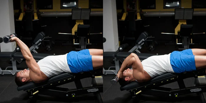 Lying Pronated Dumbbell Tricep Extension