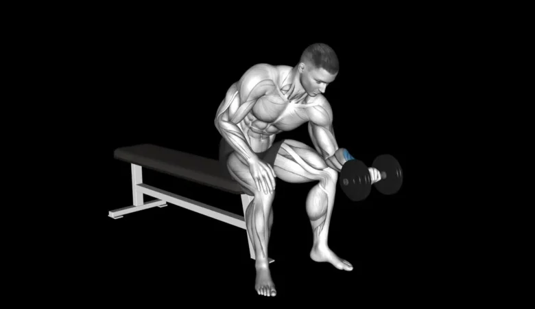 One Arm Prone Hammer Dumbbell Curl